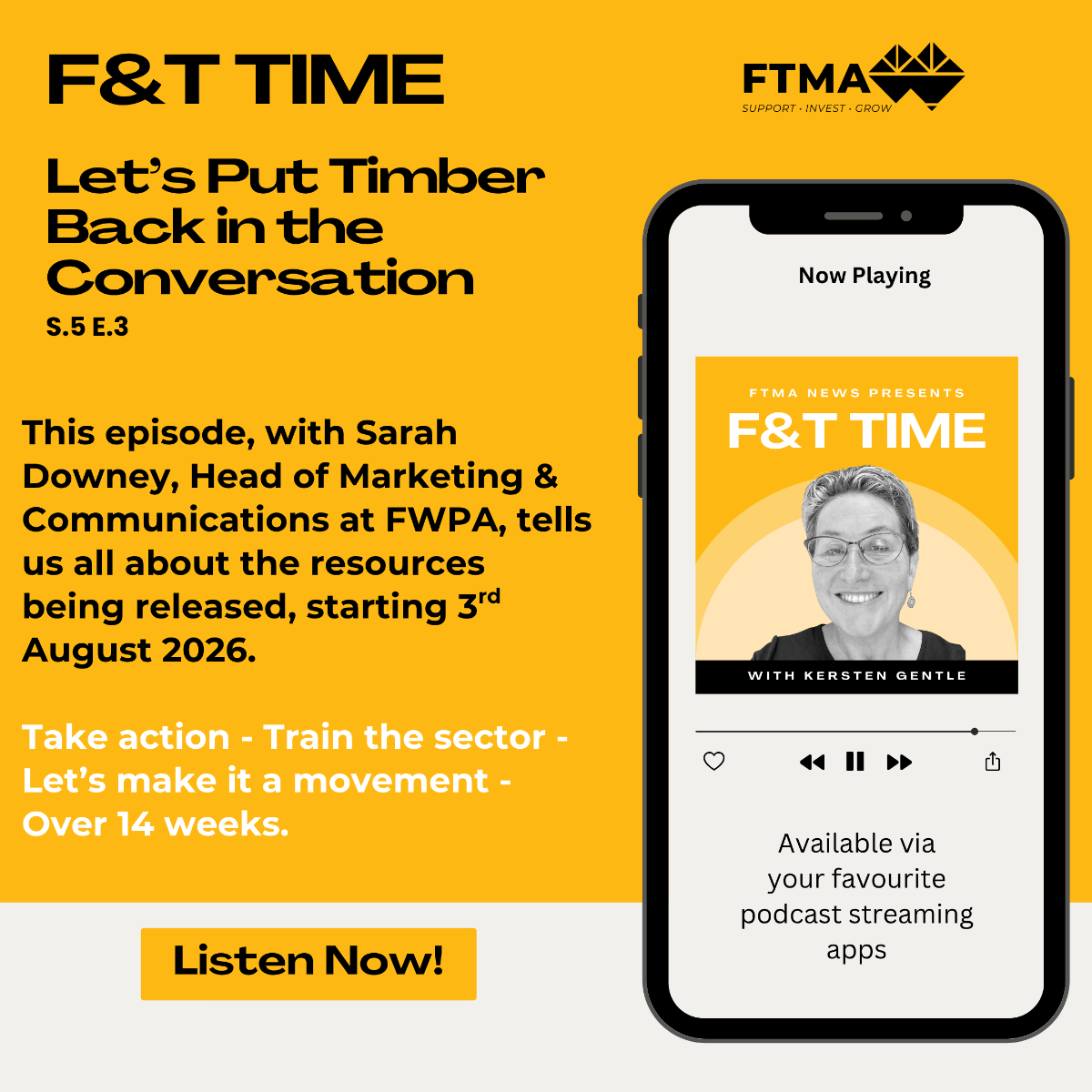 We all love timber right? We all know timber is the best! But do we know why? And how confident are we in advocating for timber? From Monday 3 August, FTMA Australia will be co-launching a new industry-wide campaign celebrating one of Australia's greatest renewable resources.