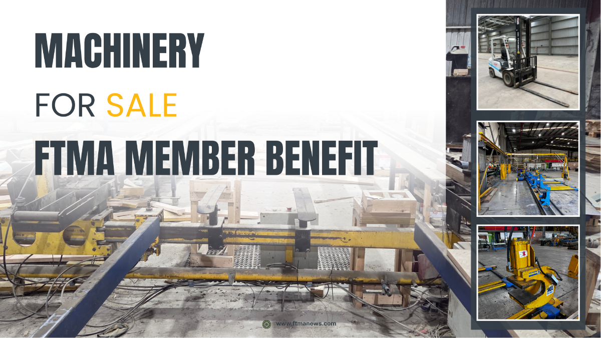 One of the many practical benefits of FTMA membership is access to our Machinery for Sale service – a dedicated platform exclusively for FTMA timber frame and truss manufacturing members to advertise surplus or used machinery at no cost.
